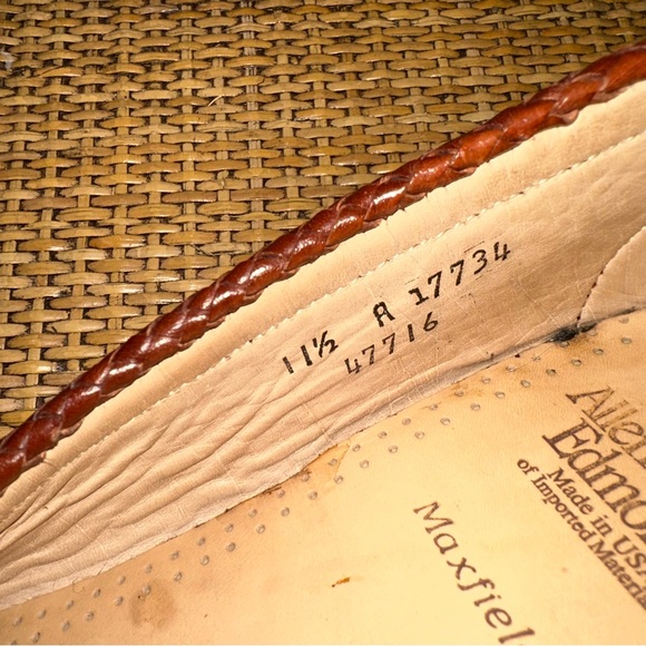 Allen Edmonds Shoes Men’s SZ 11.5 Maxfield Tassel Loafers Slip On Leather Brown - Picture 10 of 13